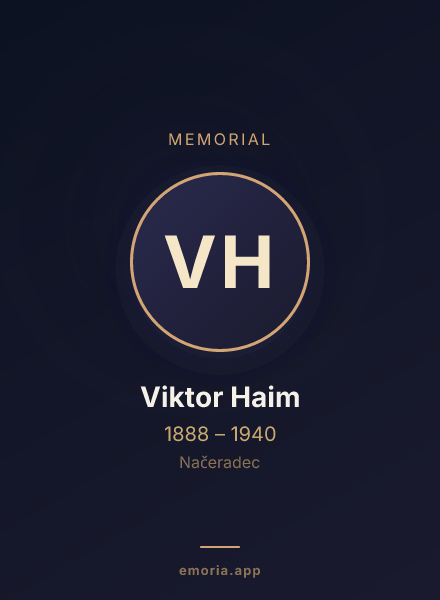 Memorial portrait of Viktor Haim