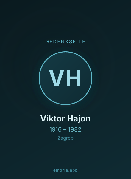 Gedenkportrait von Viktor Hajon