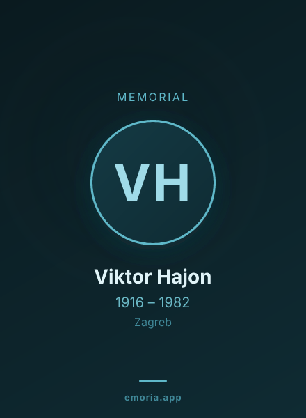 Memorial portrait of Viktor Hajon