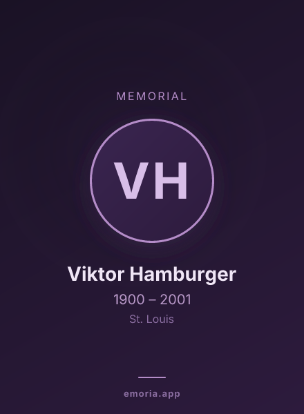 Memorial portrait of Viktor Hamburger
