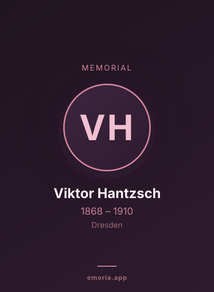 Memorial portrait of Viktor Hantzsch