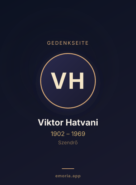 Gedenkportrait von Viktor Hatvani