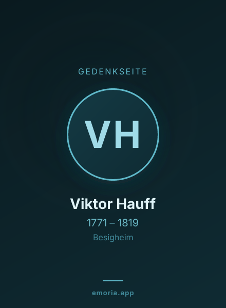Gedenkportrait von Viktor Hauff