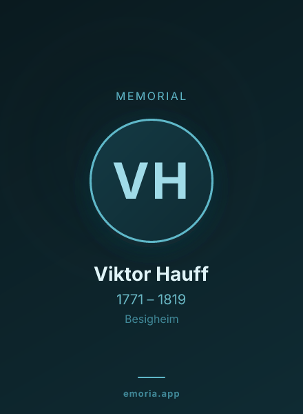 Memorial portrait of Viktor Hauff