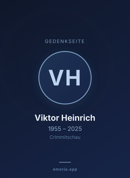 Gedenkportrait von Viktor Heinrich
