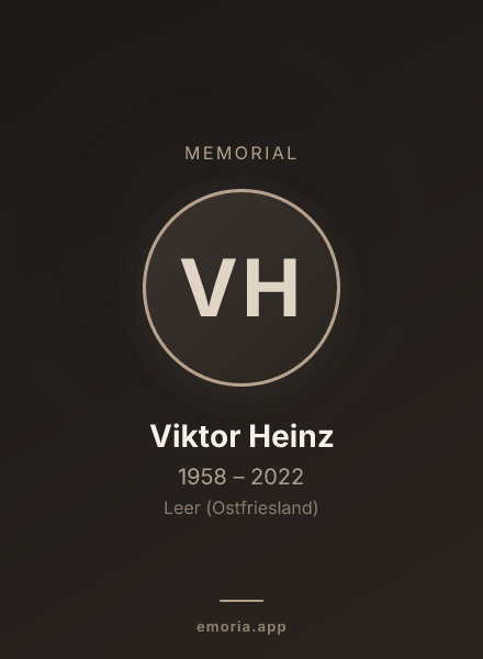 Memorial portrait of Viktor Heinz
