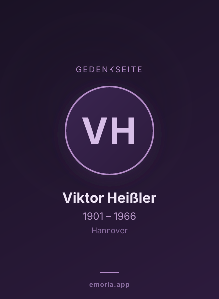 Gedenkportrait von Viktor Heißler