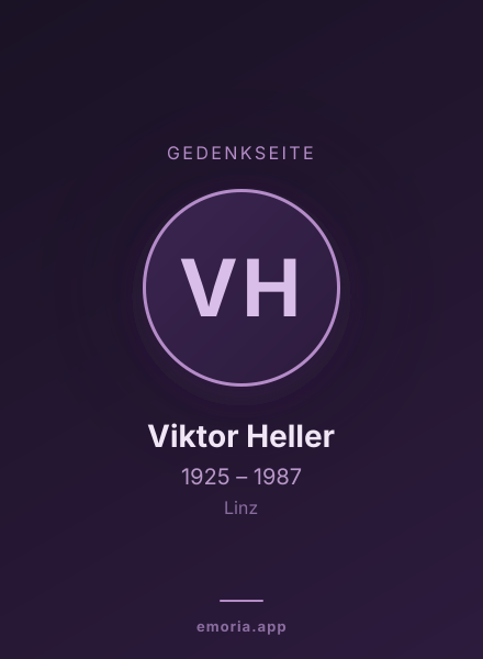 Gedenkportrait von Viktor Heller