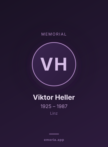 Memorial portrait of Viktor Heller