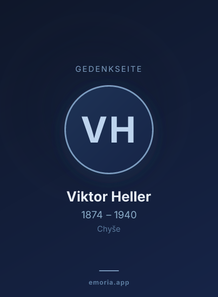 Gedenkportrait von Viktor Heller