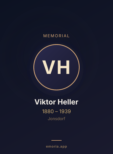 Memorial portrait of Viktor Heller