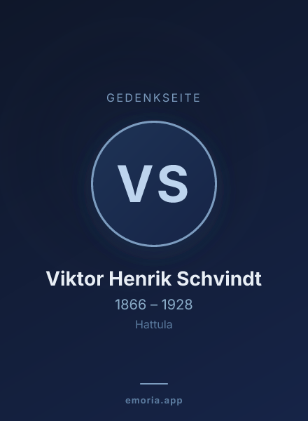 Gedenkportrait von Viktor Henrik Schvindt
