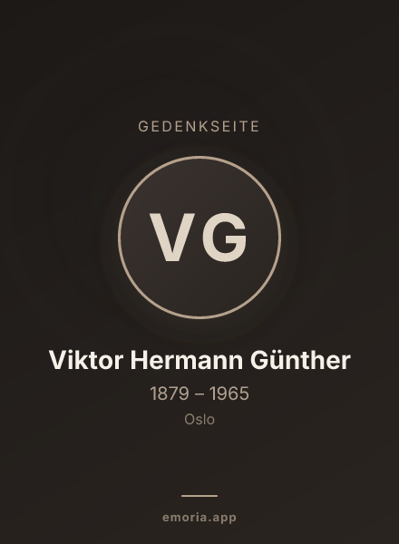 Gedenkportrait von Viktor Hermann Günther