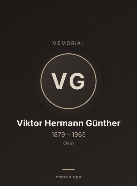Memorial portrait of Viktor Hermann Günther