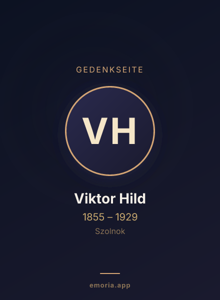 Gedenkportrait von Viktor Hild