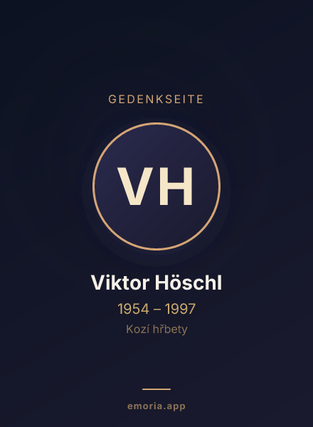 Gedenkportrait von Viktor Höschl
