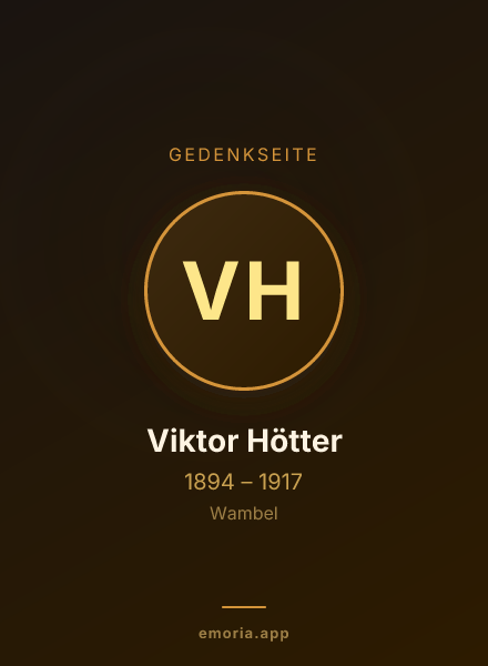 Gedenkportrait von Viktor Hötter