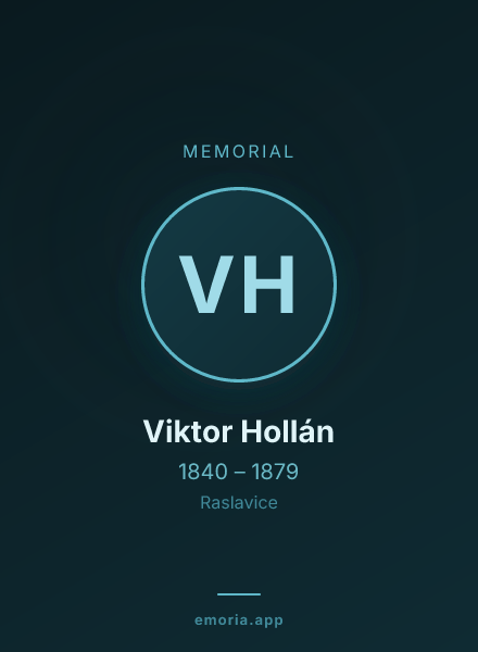Memorial portrait of Viktor Hollán