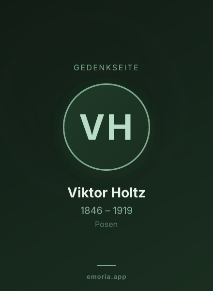 Gedenkportrait von Viktor Holtz