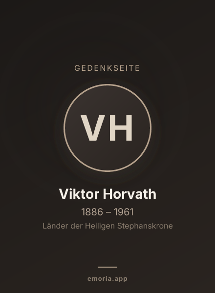 Gedenkportrait von Viktor Horvath