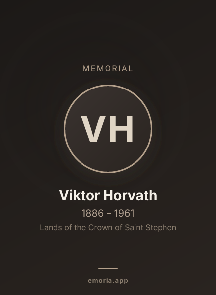 Memorial portrait of Viktor Horvath