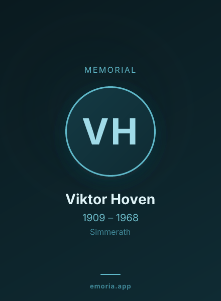 Memorial portrait of Viktor Hoven