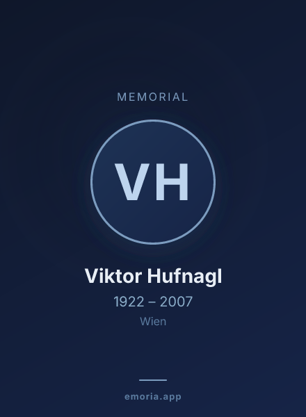 Memorial portrait of Viktor Hufnagl