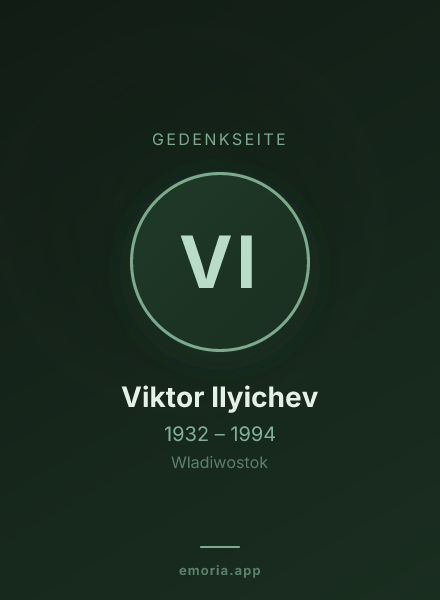 Gedenkportrait von Viktor Ilyichev