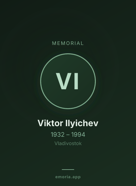 Memorial portrait of Viktor Ilyichev
