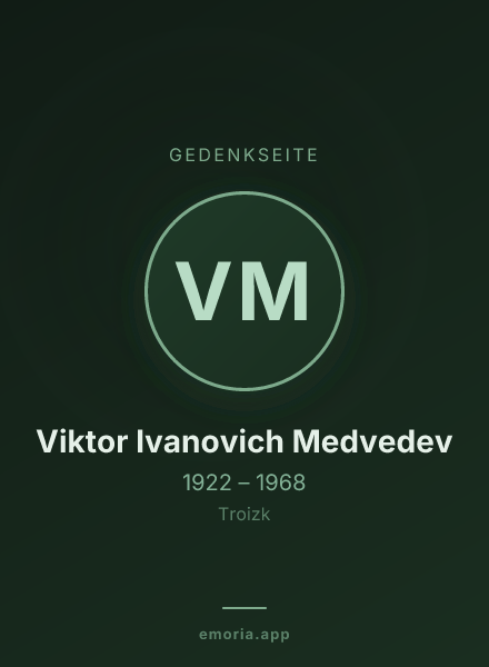 Gedenkportrait von Viktor Ivanovich Medvedev
