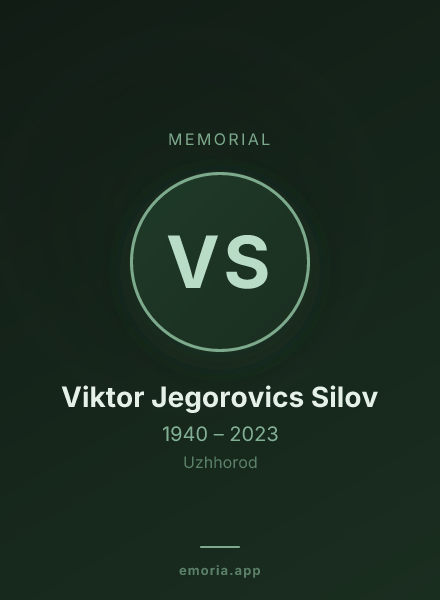 Memorial portrait of Viktor Jegorovics Silov