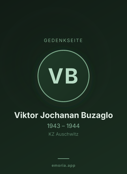 Gedenkportrait von Viktor Jochanan Buzaglo