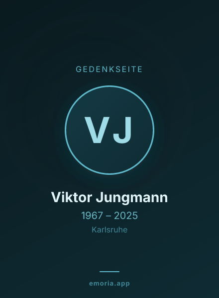 Gedenkportrait von Viktor Jungmann