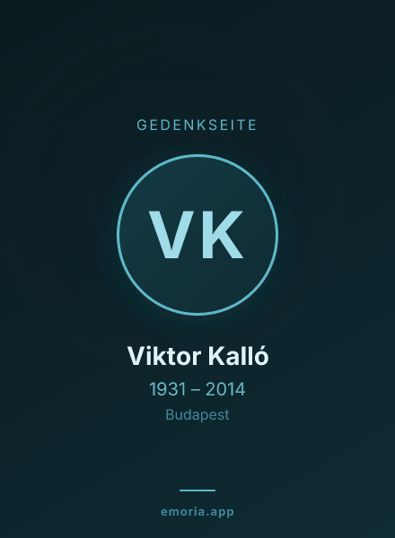Gedenkportrait von Viktor Kalló