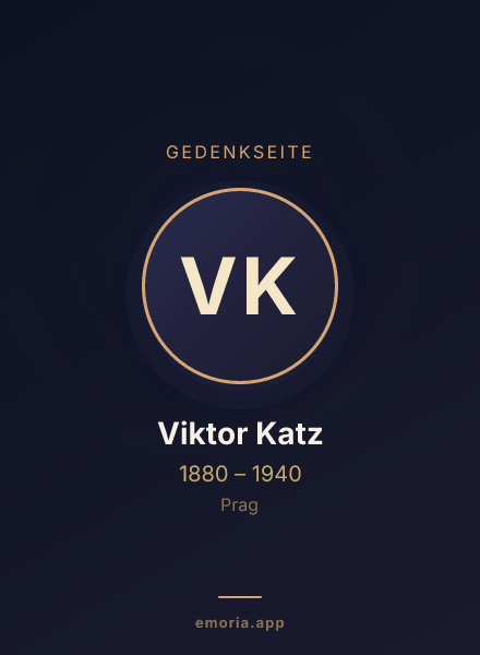 Gedenkportrait von Viktor Katz
