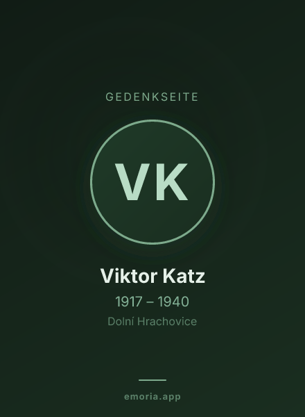 Gedenkportrait von Viktor Katz