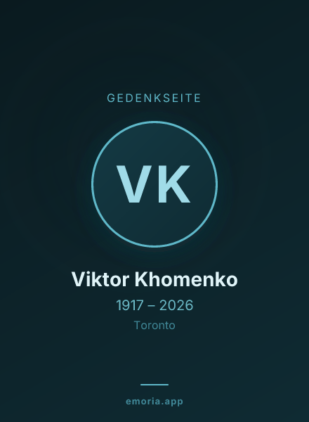 Gedenkportrait von Viktor Khomenko