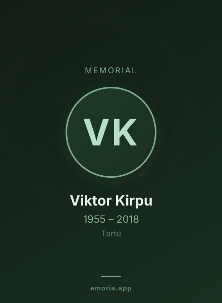 Memorial portrait of Viktor Kirpu