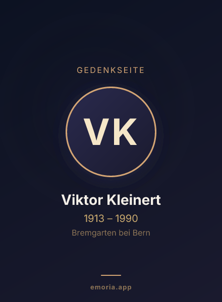 Gedenkportrait von Viktor Kleinert