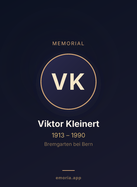 Memorial portrait of Viktor Kleinert