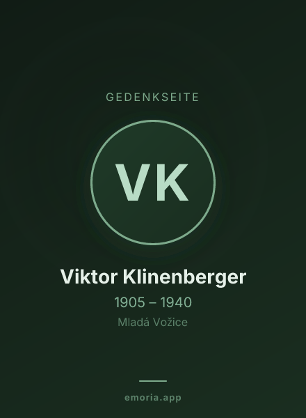 Gedenkportrait von Viktor Klinenberger