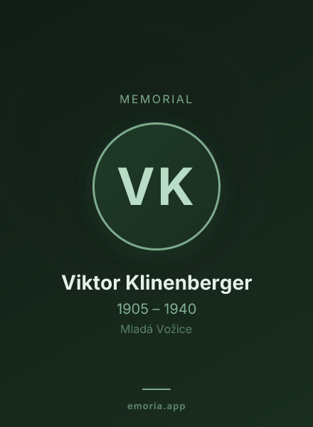 Memorial portrait of Viktor Klinenberger