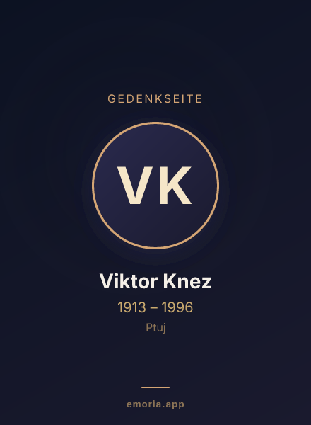 Gedenkportrait von Viktor Knez