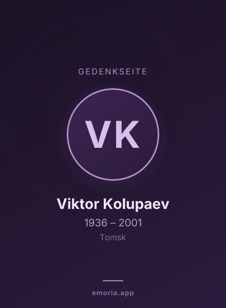 Gedenkportrait von Viktor Kolupaev