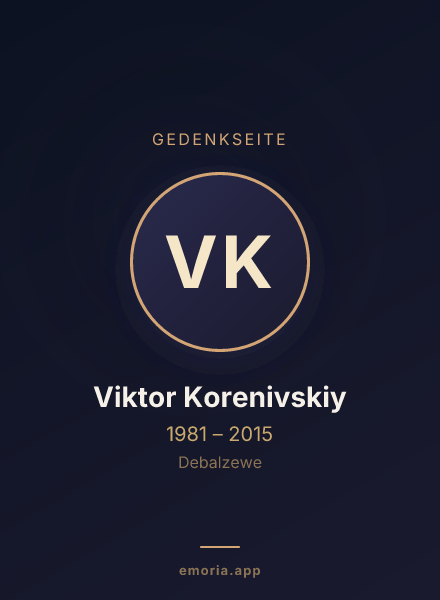 Gedenkportrait von Viktor Korenivskiy