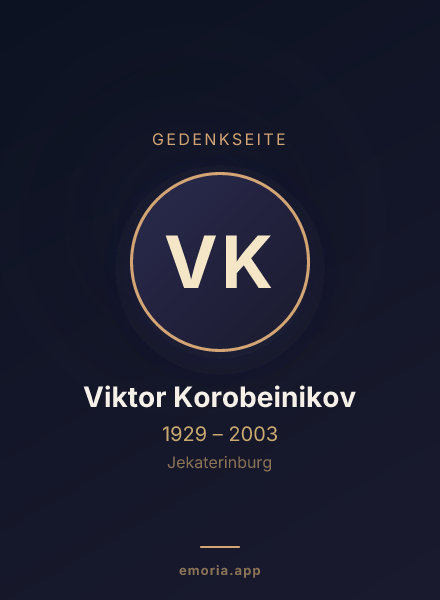Gedenkportrait von Viktor Korobeinikov