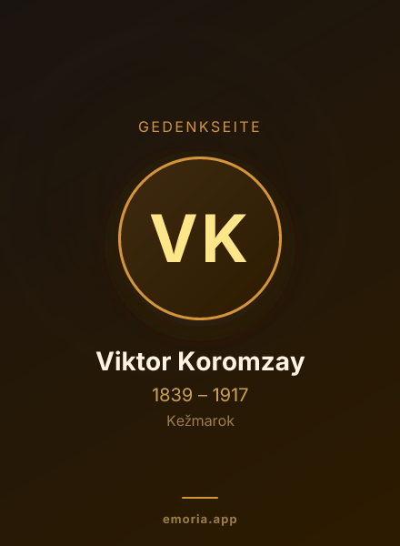 Gedenkportrait von Viktor Koromzay