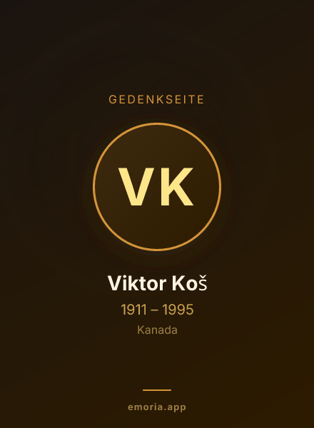 Gedenkportrait von Viktor Koš