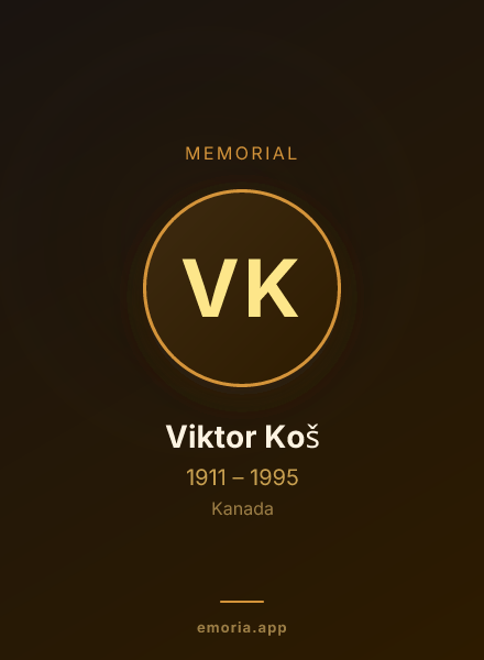 Memorial portrait of Viktor Koš