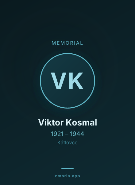 Memorial portrait of Viktor Kosmal